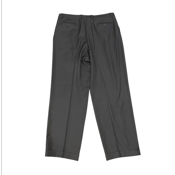 Armani Collezioni Gray Pleated Men’s Suit Jacket Pant 48L - Picture 8 of 15